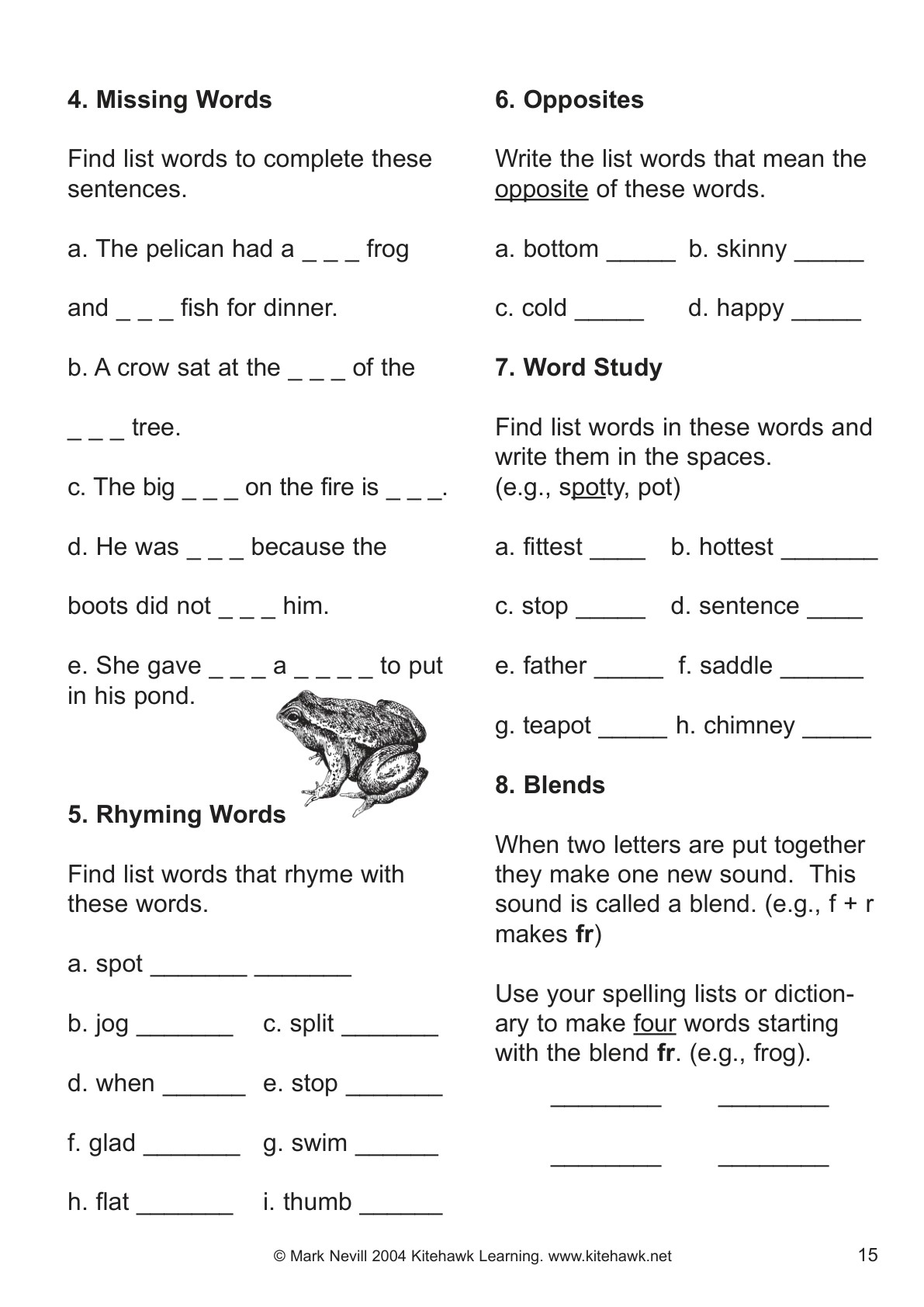 TextWorks portfolio sample: Educational Worksheet Layout full preview
