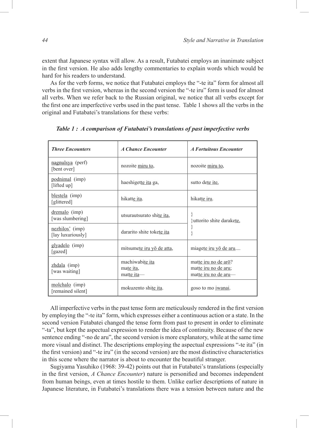 TextWorks portfolio sample: Academic Table Layout full preview