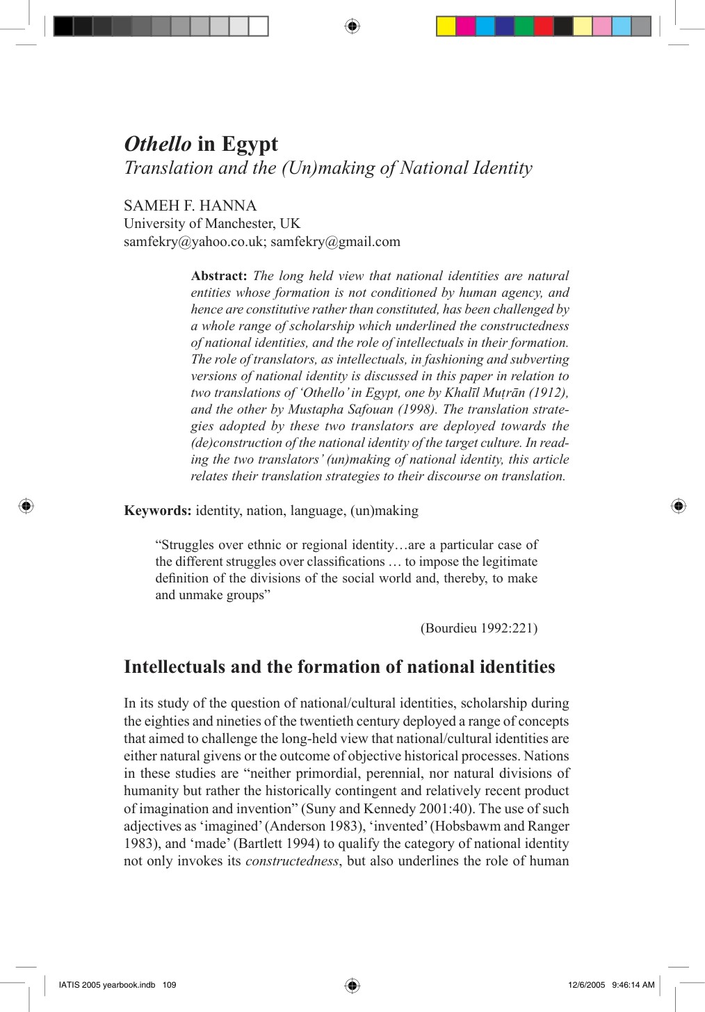 TextWorks portfolio sample: Journal Article Opening full preview