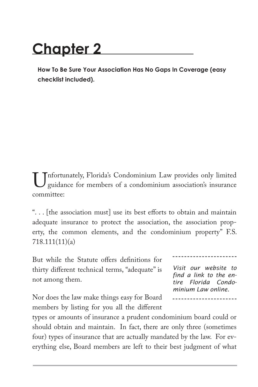 TextWorks portfolio sample: Condominium Guide Chapter Layout full preview