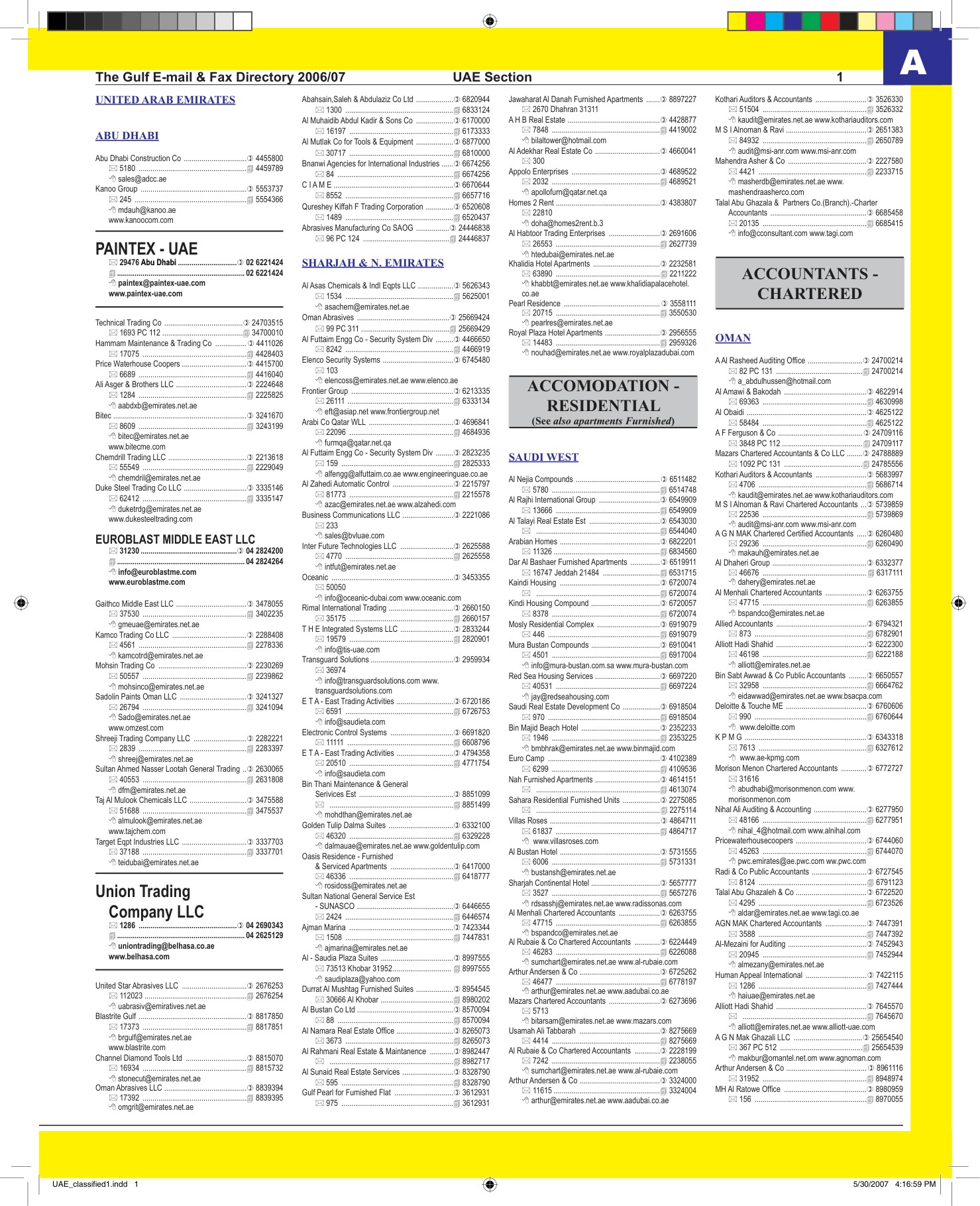 TextWorks portfolio sample: Business Directory Page full preview