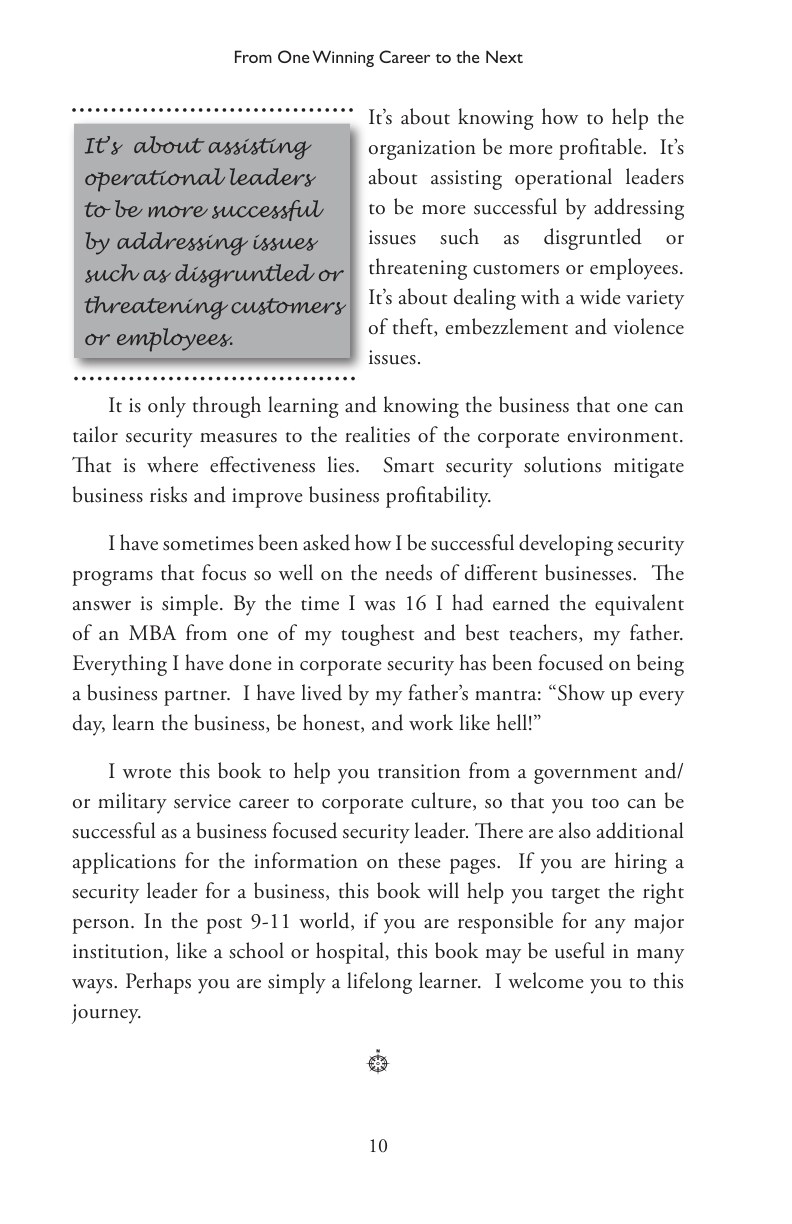 TextWorks portfolio sample: Corporate Security Book Interior full preview