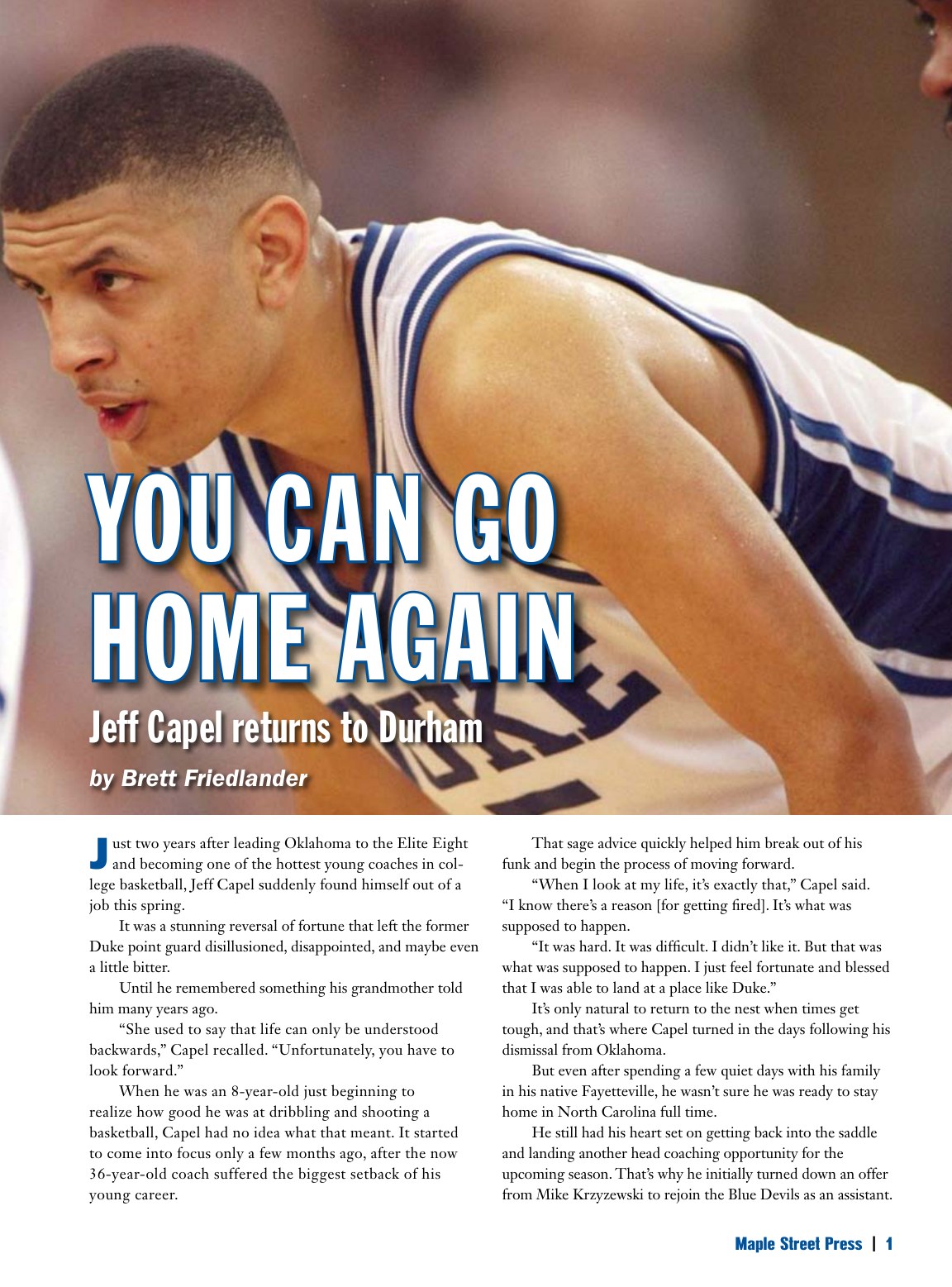 TextWorks portfolio sample: Sports Magazine Feature Opening full preview