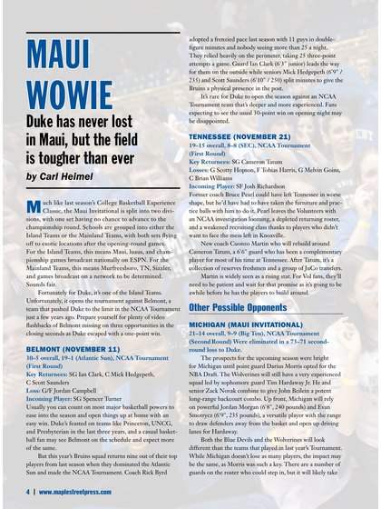 TextWorks portfolio sample: Sports Magazine Preview Layout thumbnail