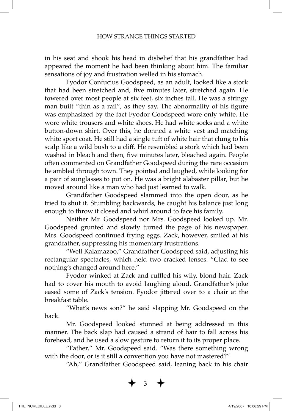 TextWorks portfolio sample: Fiction Book Interior - Page 3 full preview